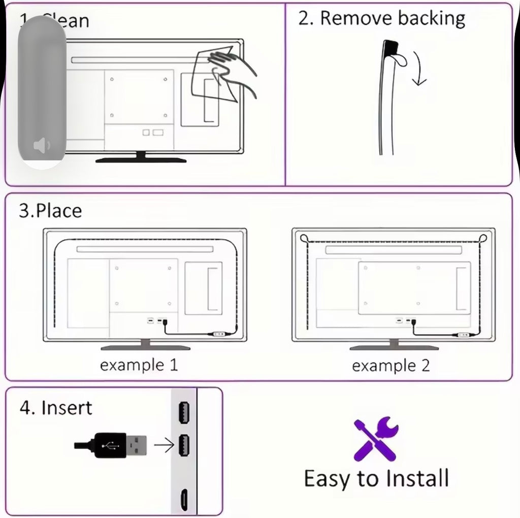 LED Strip Lights USB 5-20m RGB Colour Changing Tape for TV Kitchen Cabinet