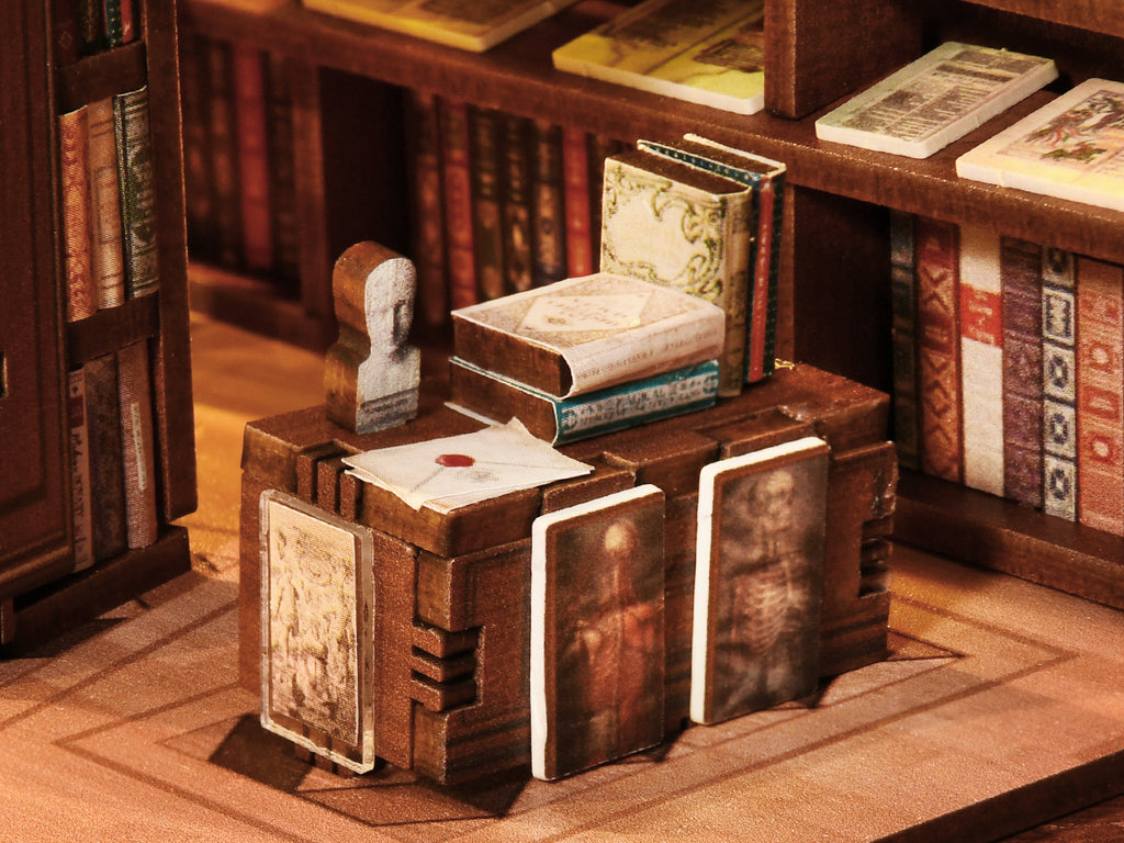 Minicity Beyond Library Max Book Nook DIY Kit – 3D Wooden Puzzle
