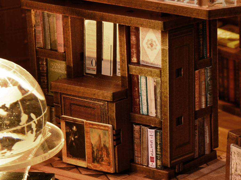 Minicity Beyond Library Max Book Nook DIY Kit – 3D Wooden Puzzle