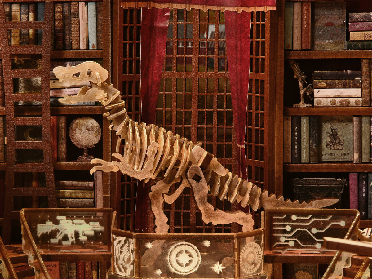 Minicity Beyond Library Max Book Nook DIY Kit – 3D Wooden Puzzle