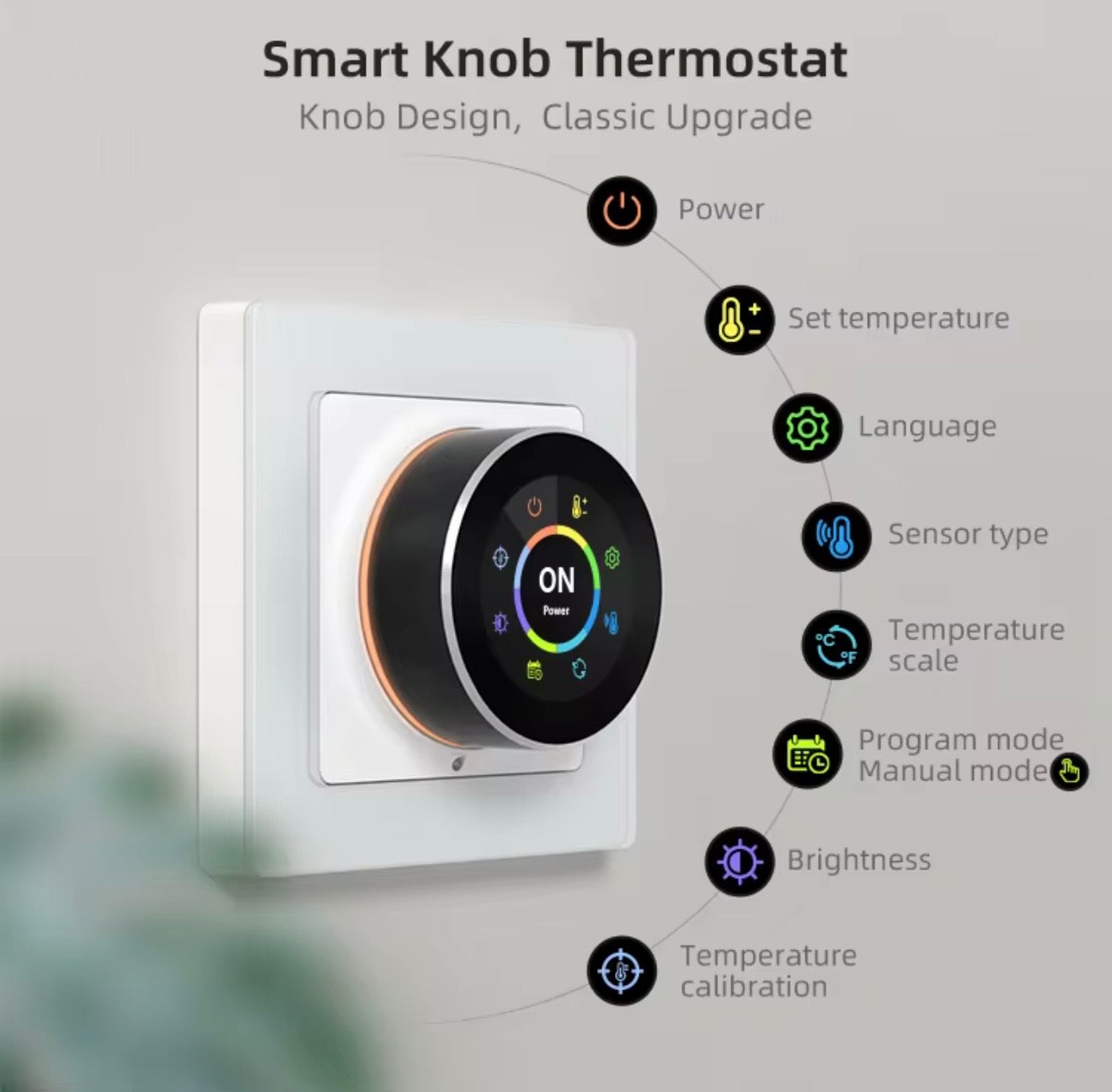 Avatto WT20R WiFi Smart Knob Thermostat – Electric Floor Heating & Water/Gas Boiler