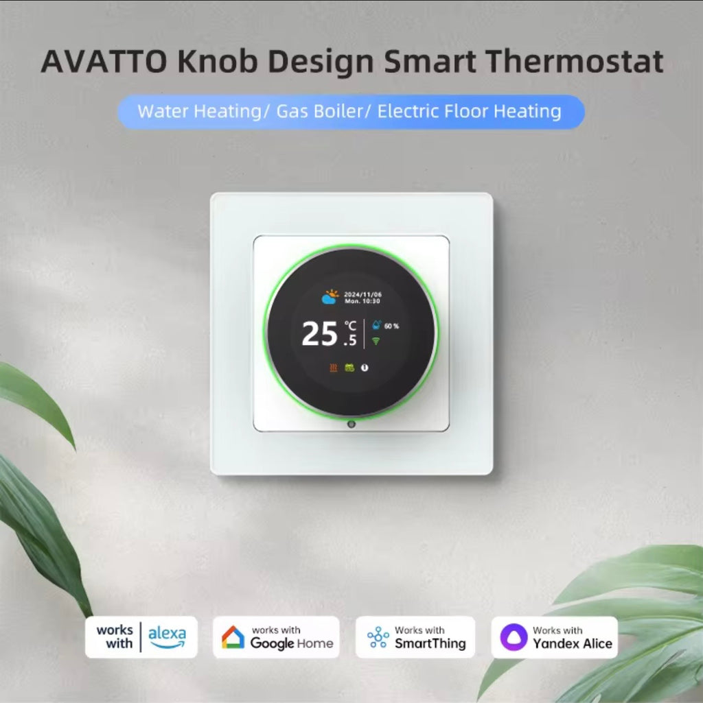 Avatto WT20R WiFi Smart Knob Thermostat – Electric Floor Heating & Water/Gas Boiler