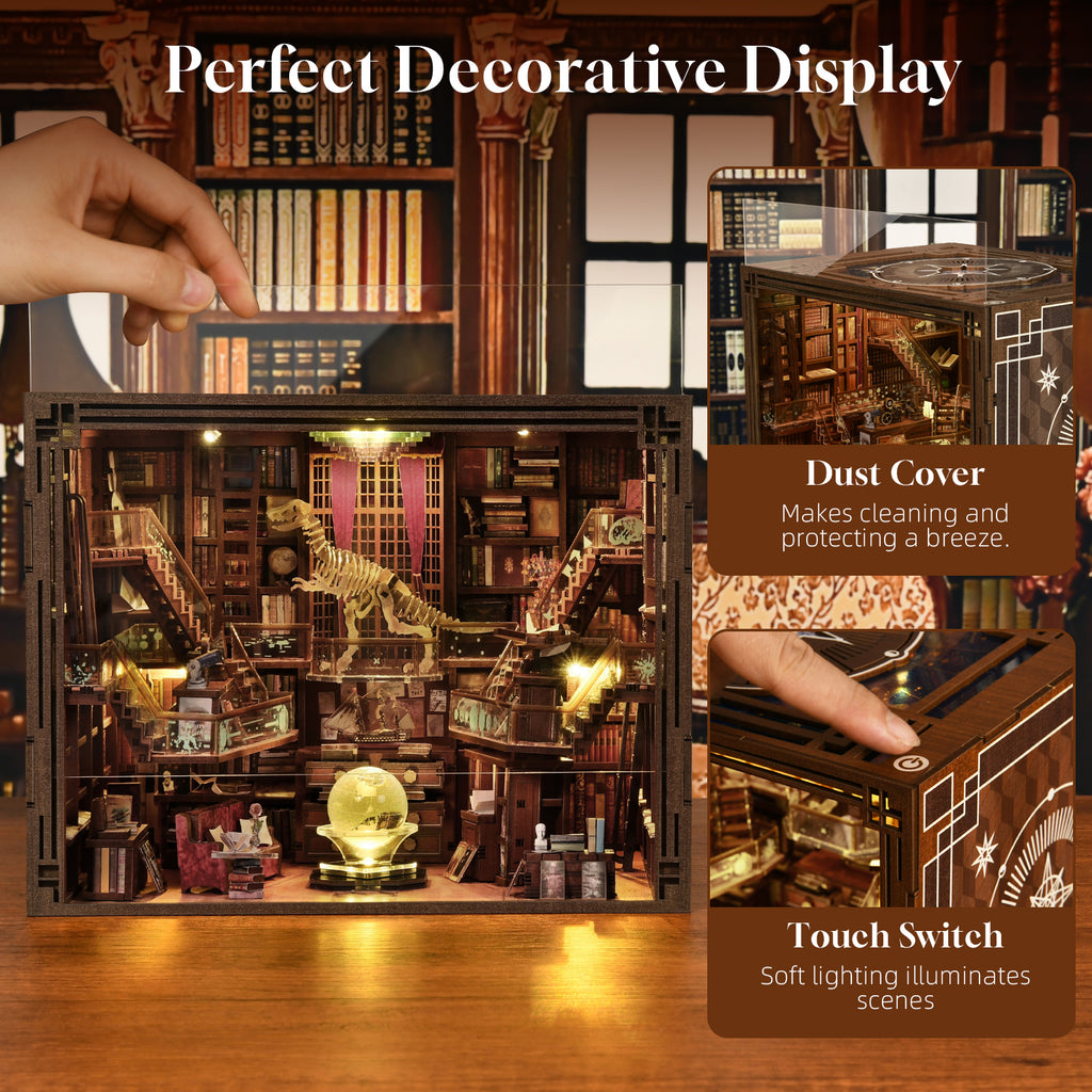 Minicity Beyond Library Max Book Nook DIY Kit – 3D Wooden Puzzle