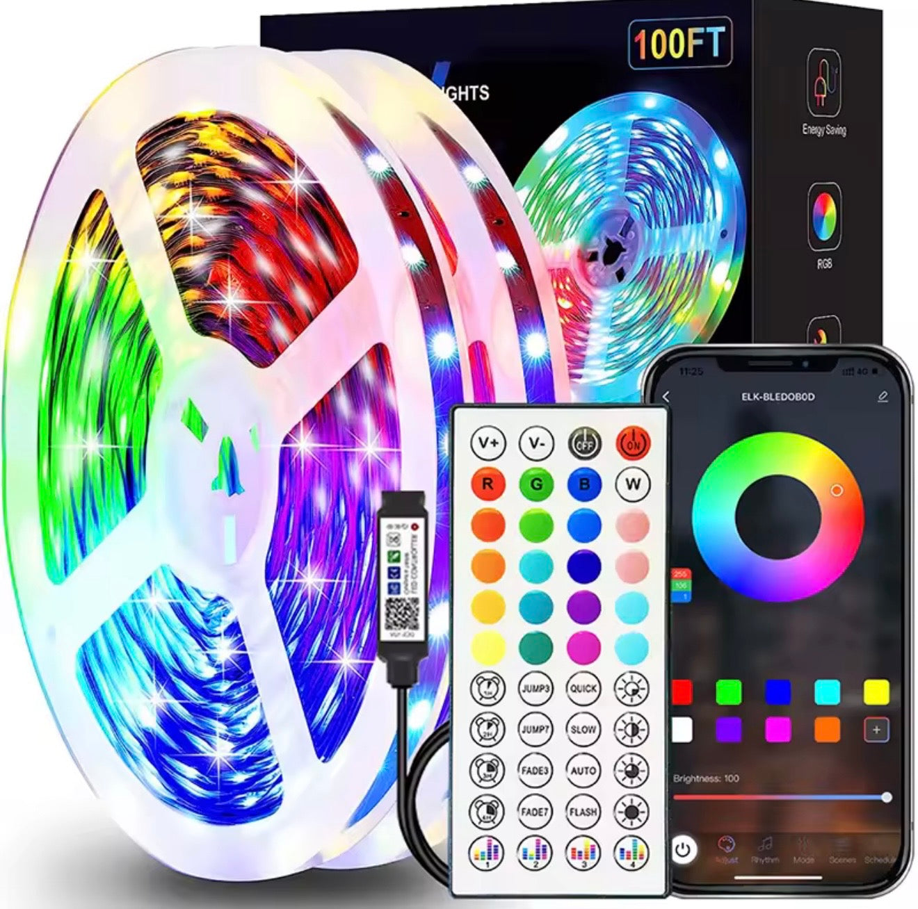 LED Strip Lights USB 5-20m RGB Colour Changing Tape for TV Kitchen Cabinet