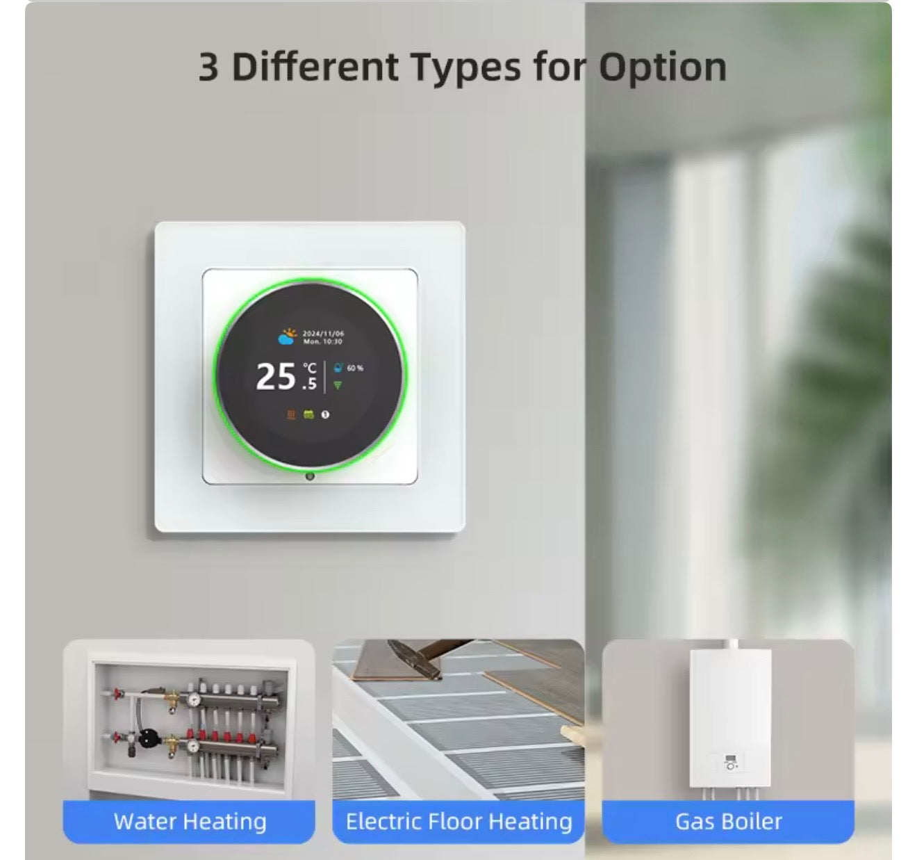 Avatto WT20R WiFi Smart Knob Thermostat – Electric Floor Heating & Water/Gas Boiler
