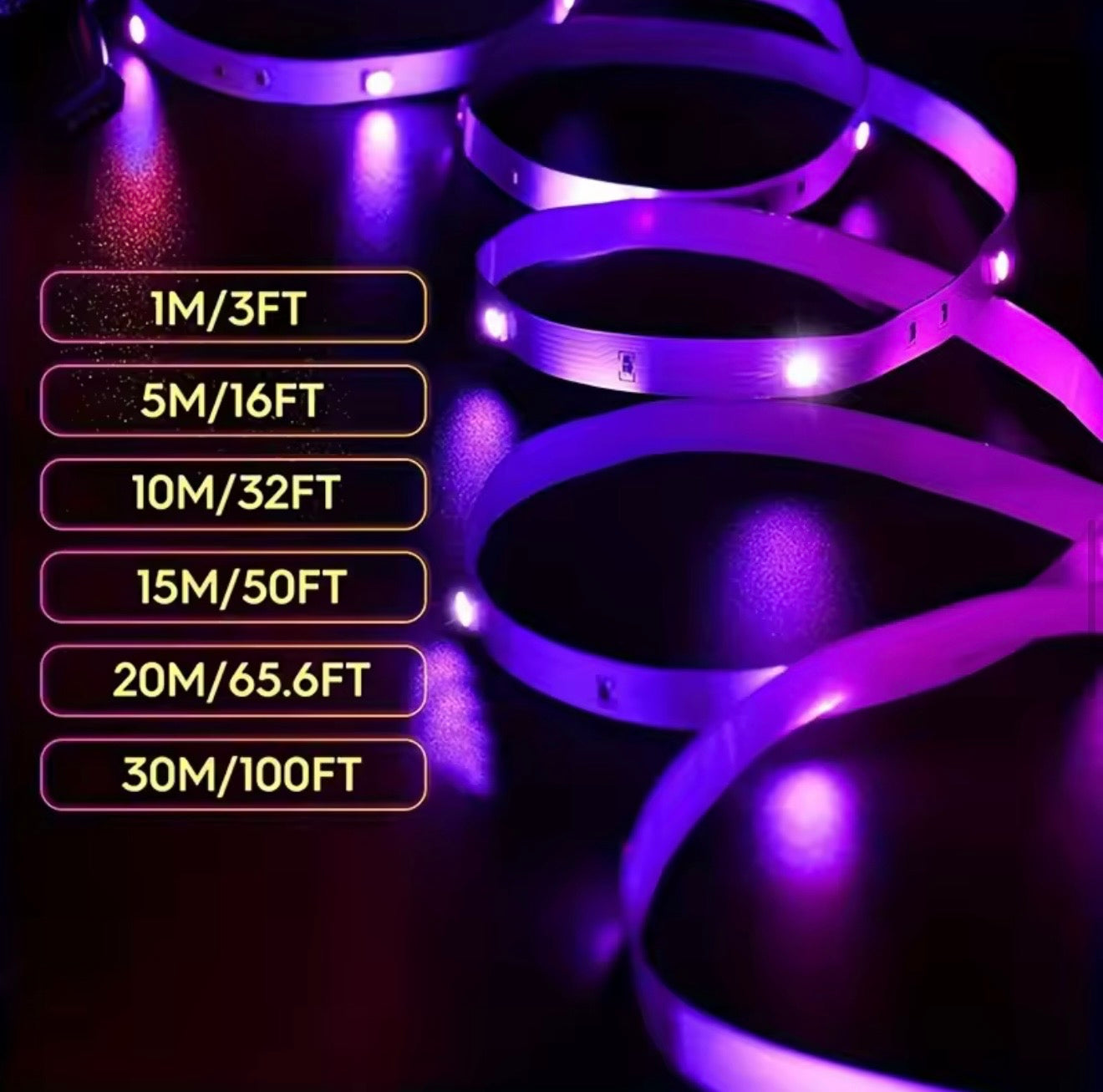 LED Strip Lights USB 5-20m RGB Colour Changing Tape for TV Kitchen Cabinet