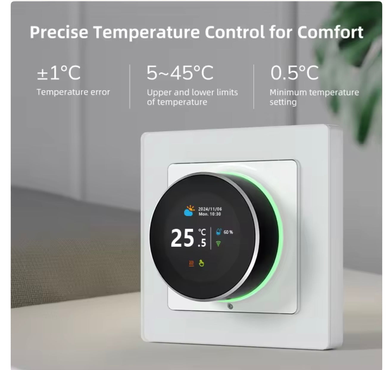 Avatto WiFi Smart Knob Thermostat for Water & Gas Boiler (WT20R) – Tuya
