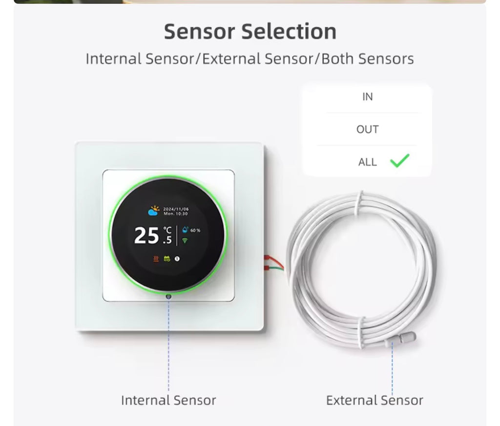 Avatto WT20R WiFi Smart Knob Thermostat – Electric Floor Heating & Water/Gas Boiler