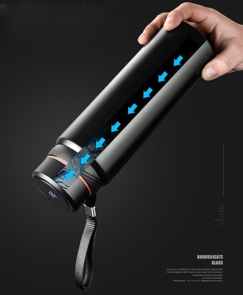 Smart Stainless Steel Water Bottle 1000ml with LED  Display - Jackson’s Cool Stuff