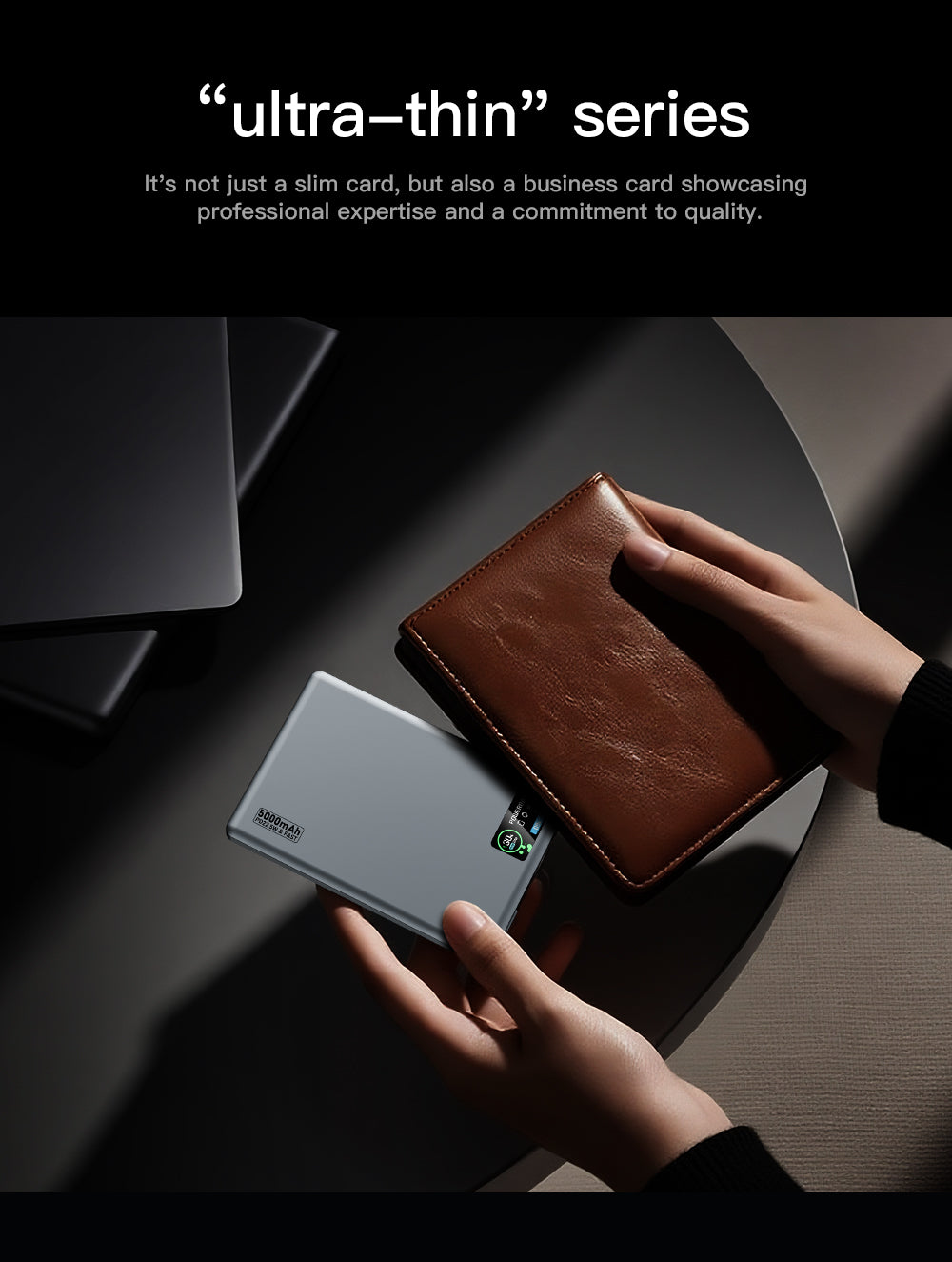 Ultra-Slim Magnetic Power Bank 5000mAh with Digital Display - HDL-007