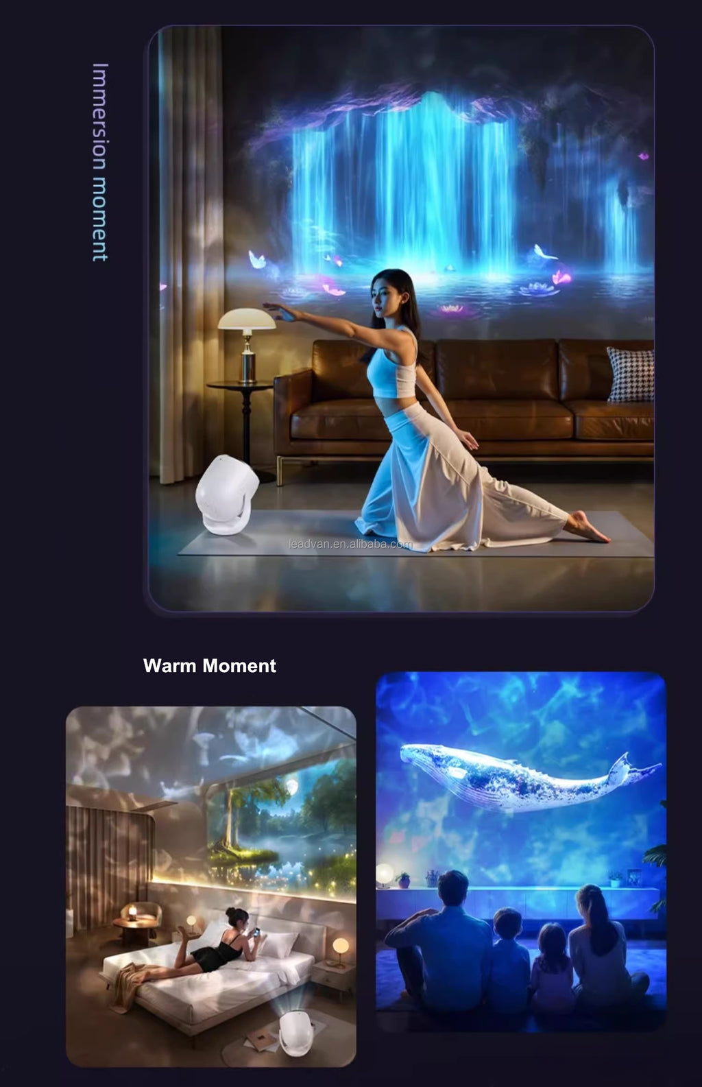 3D Galaxy Projector – 60 Dynamic Scenes, HD Planetarium with Bluetooth Speaker