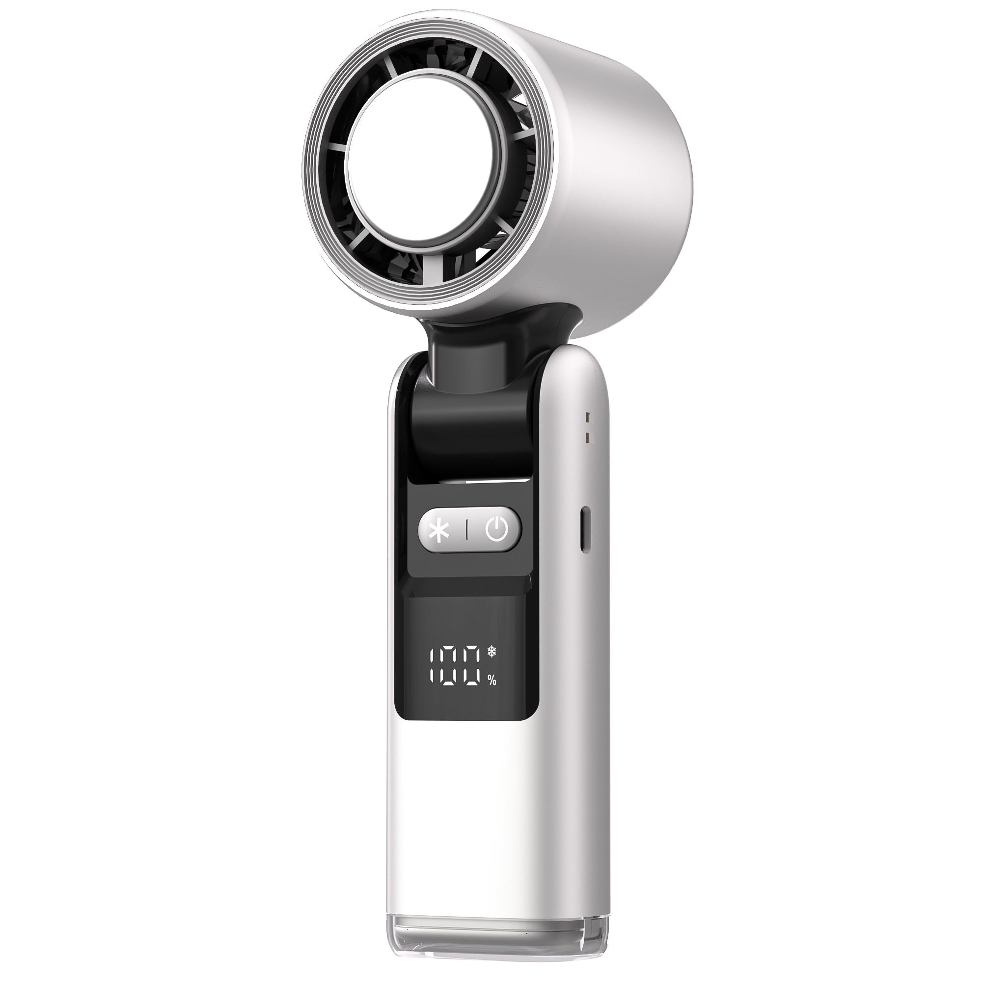 High-Speed Ice Compress Handheld Fan with Digital Display | 100 Speed Foldable Cooling Fan
