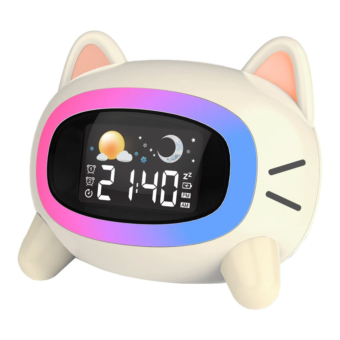 Kids Sleep Trainer & Sunrise Alarm Clock with 7-Colour Night Light & White Noise Machine