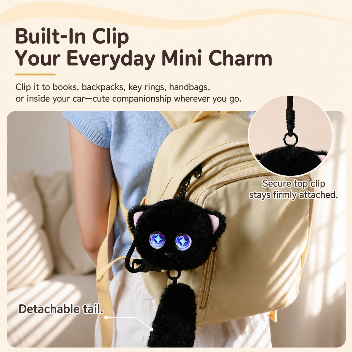 TechStar AI Cat Companion Interactive Plush Toy