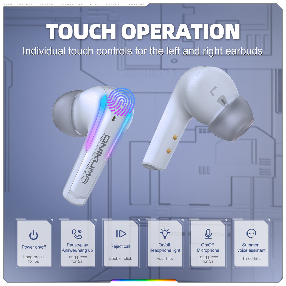 ONIKUMA T27 TWS 2.4G Wireless Gaming Earbuds
