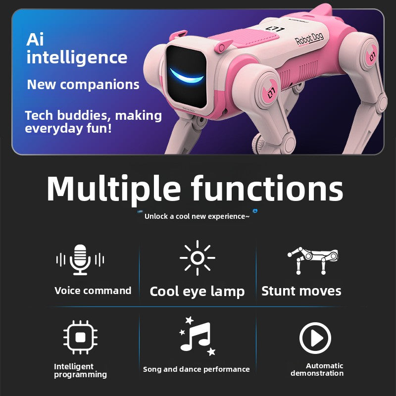 Smart Stunt Robot Dog Toy with Voice Control & Remote