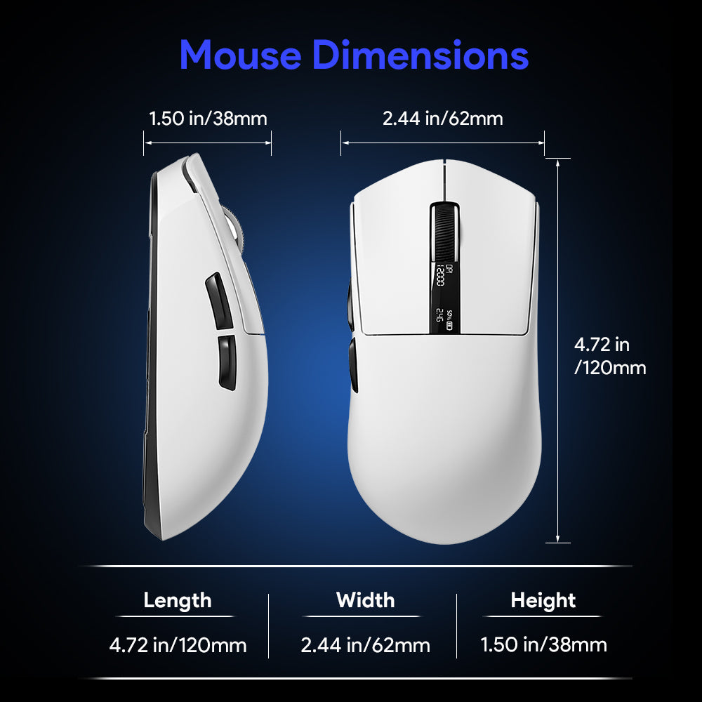 FURYCUBE G9 PRO Tri-Mode Wireless Gaming Mouse with RGB Charging Dock | PAW3311 | 22000 DPI - Jackson’s Cool Stuff