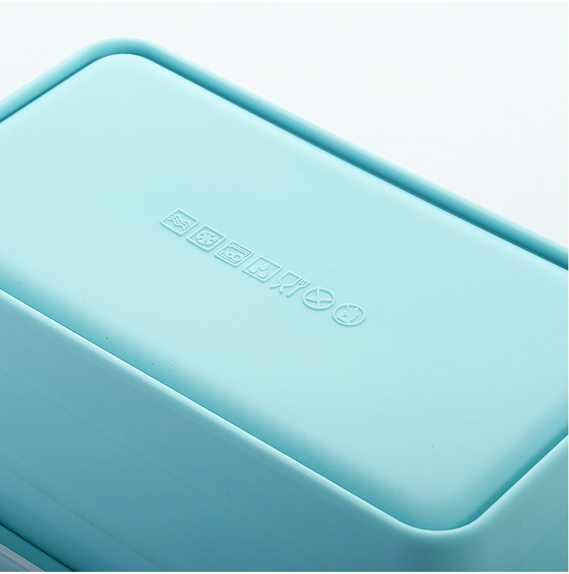 Collapsible Silicone Lunch Box Set of 4 | Microwave Safe Food Containers with Plastic Lids - Jackson’s Cool Stuff