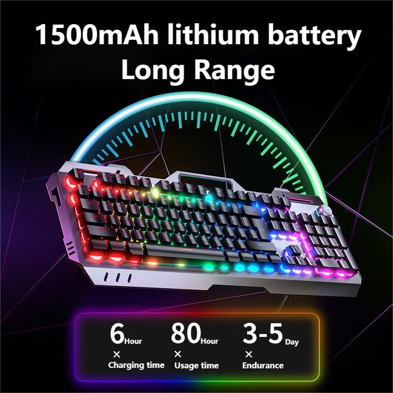 EWEADN GX810 Wireless RGB Gaming Keyboard & G306 Mouse Bundle