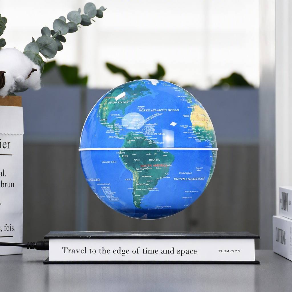 14cm LED Magnetic Levitating World Globe with Book or Round Base
