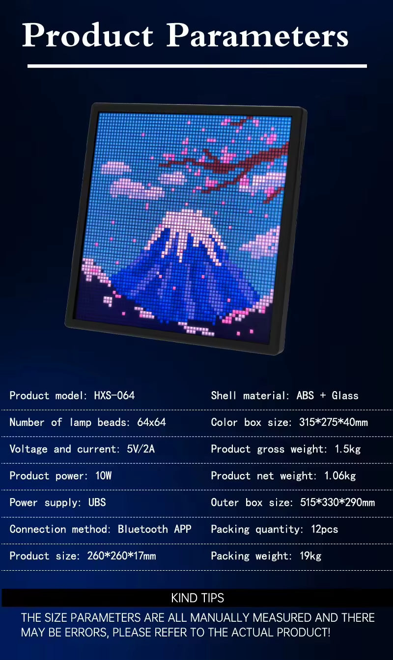64x64 Pixel Art Clock – Smart LED Ambient Display