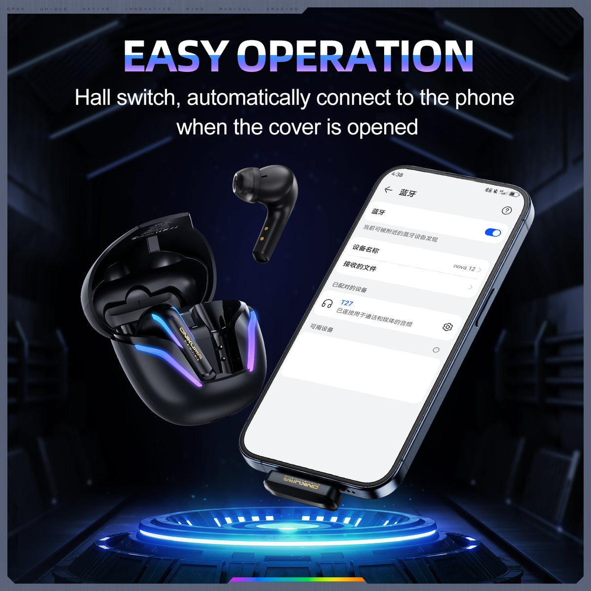 ONIKUMA T27 TWS 2.4G Wireless Gaming Earbuds