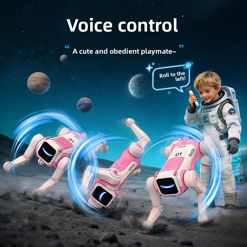 Smart Stunt Robot Dog Toy with Voice Control & Remote