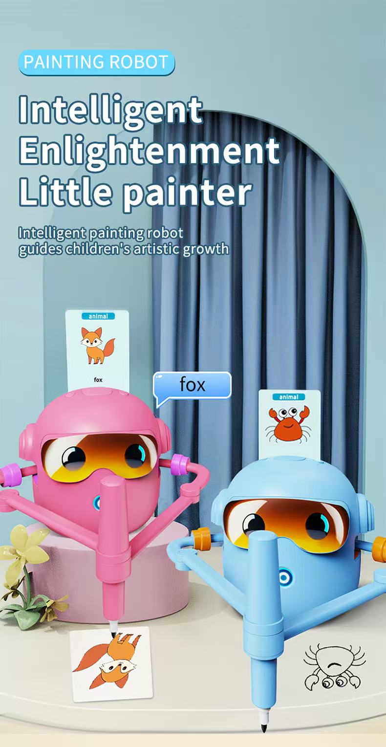 AI Drawing Robot for Kids, Interactive Automatic Drawing Educational Toy