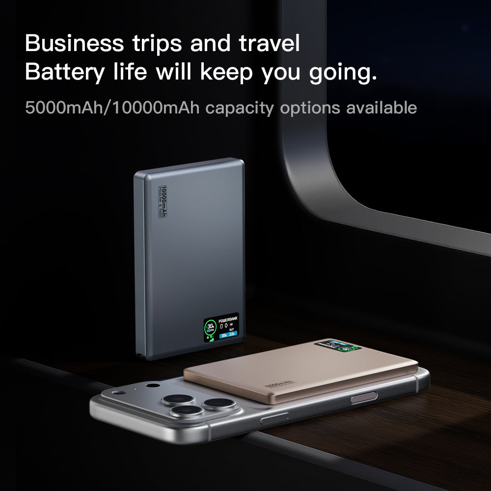 Ultra-Slim Magnetic Power Bank 5000mAh with Digital Display - HDL-007