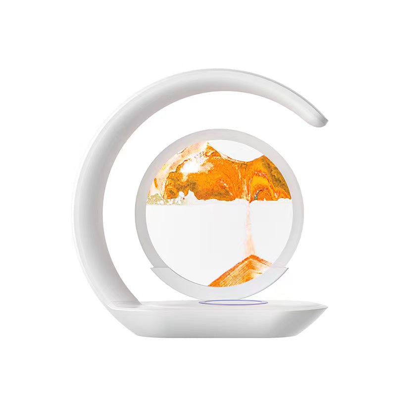 Smart Desk Lamp with Wireless Phone Charging & Quicksand Art | LED Night Light - Jackson’s Cool Stuff