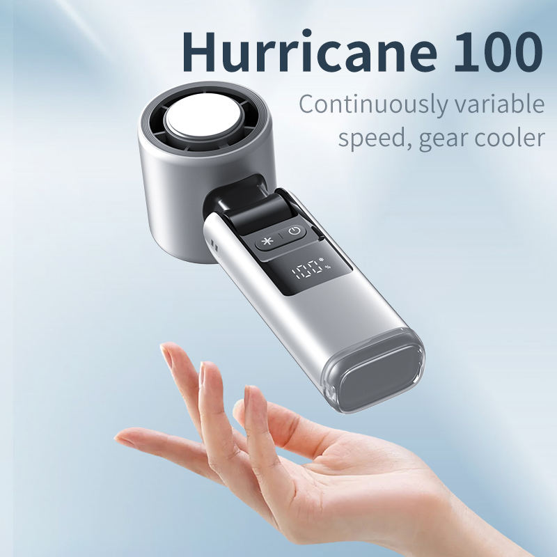 High-Speed Ice Compress Handheld Fan with Digital Display | 100 Speed Foldable Cooling Fan