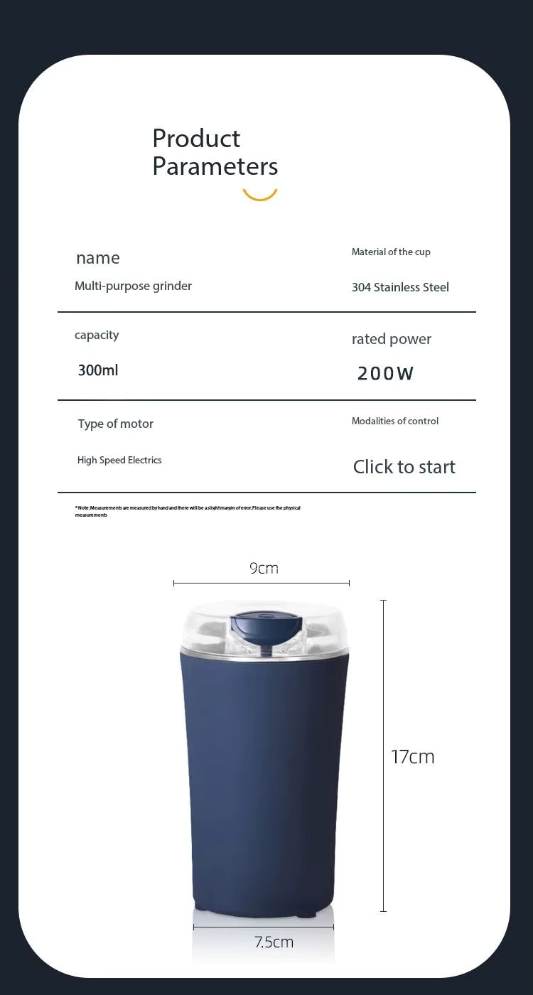 Electric Coffee & Spice Grinder — 300ml Stainless Steel Multi-Use Mill