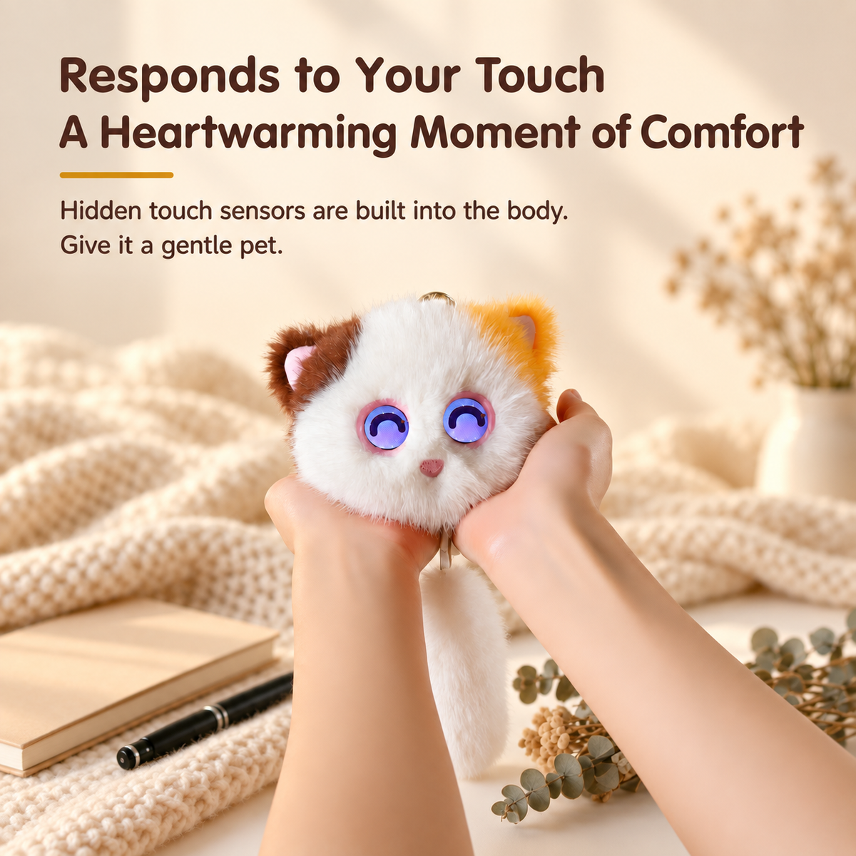 TechStar AI Cat Companion Interactive Plush Toy