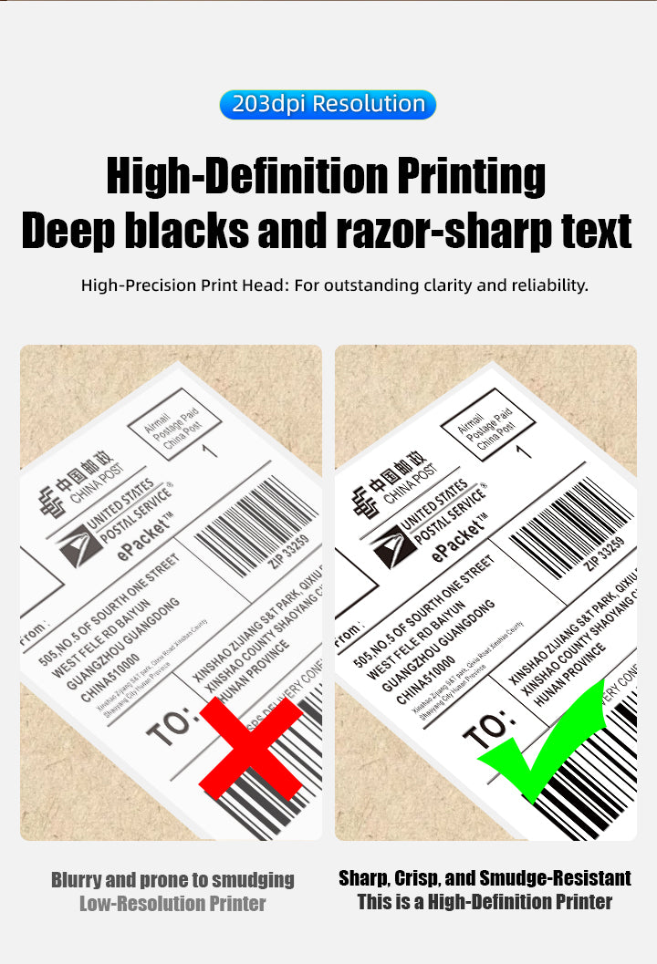 Thermal Label Printer USB & Bluetooth – POS9260 | Android, iPhone, Windows & Mac
