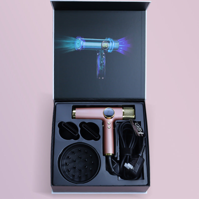 Ionic Hair Dryer 1800W | 110,000 RPM Brushless BLDC Motor, LCD Thermo-Control with Diffuser & Concentrator
