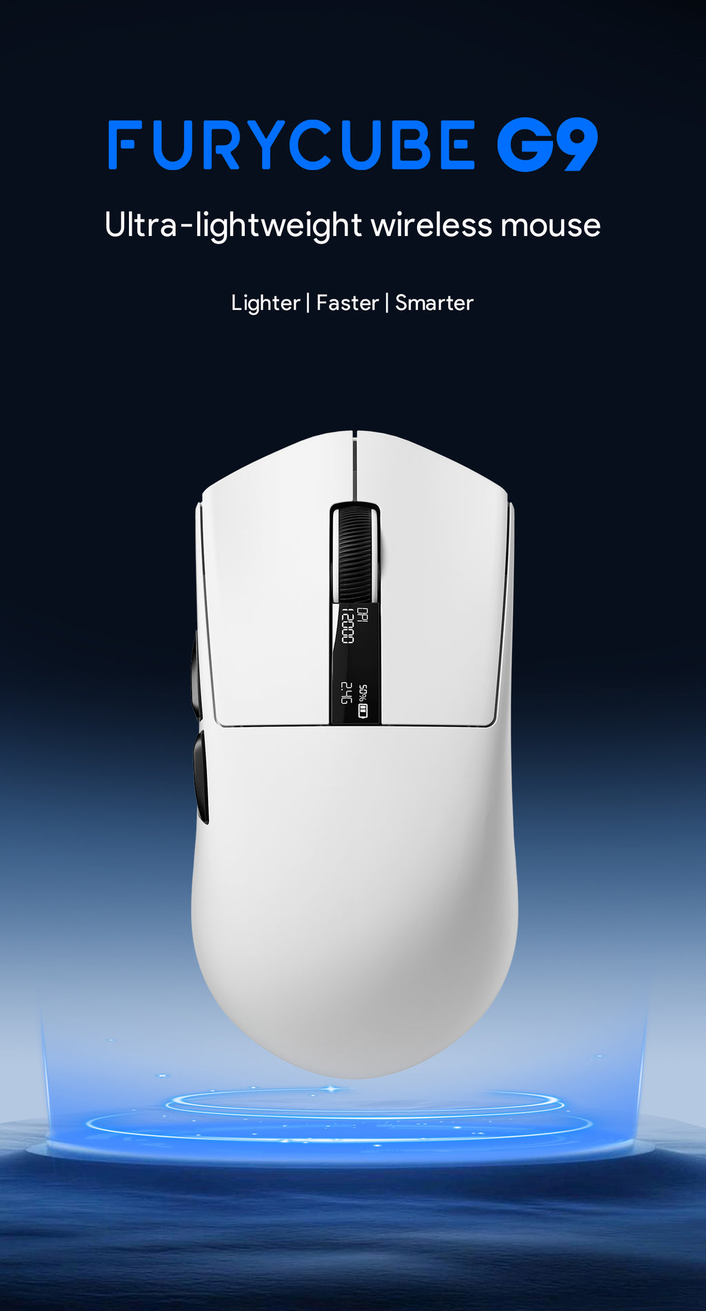FURYCUBE G9 PRO Tri-Mode Wireless Gaming Mouse with RGB Charging Dock | PAW3311 | 22000 DPI - Jackson’s Cool Stuff