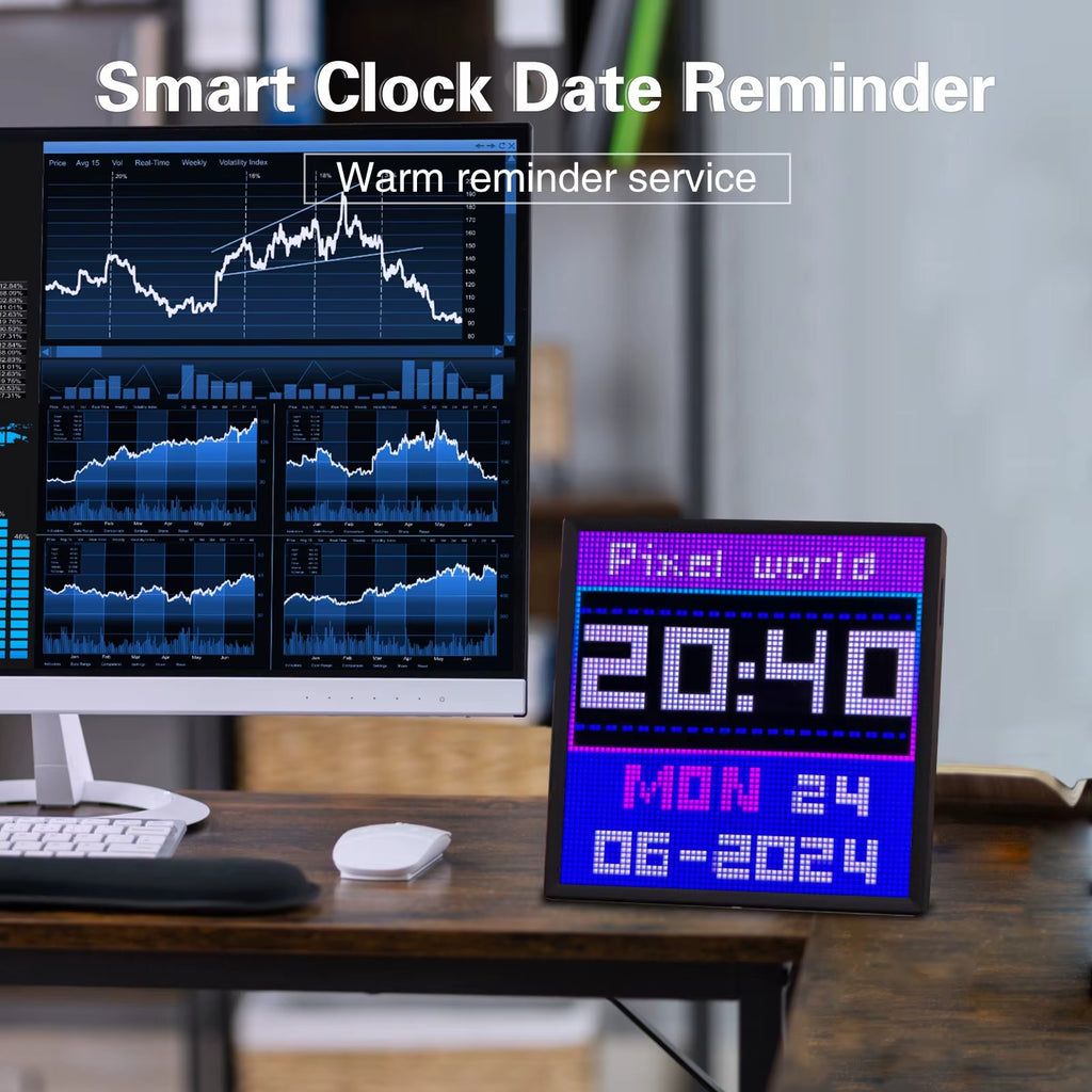 64x64 Pixel Art Clock – Smart LED Ambient Display