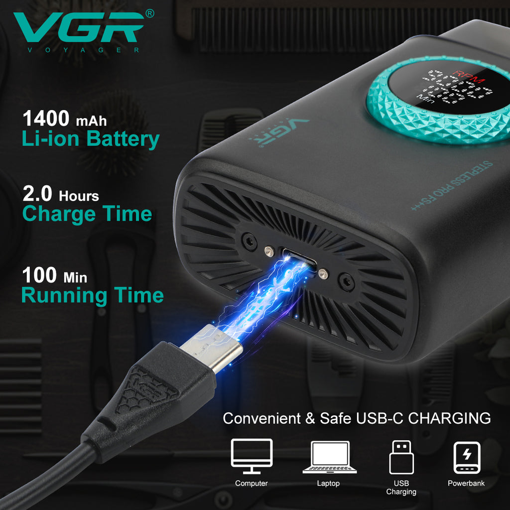 VGR V-378 Professional Electric Foil Shaver for Men – IPX5 Waterproof, USB Rechargeable