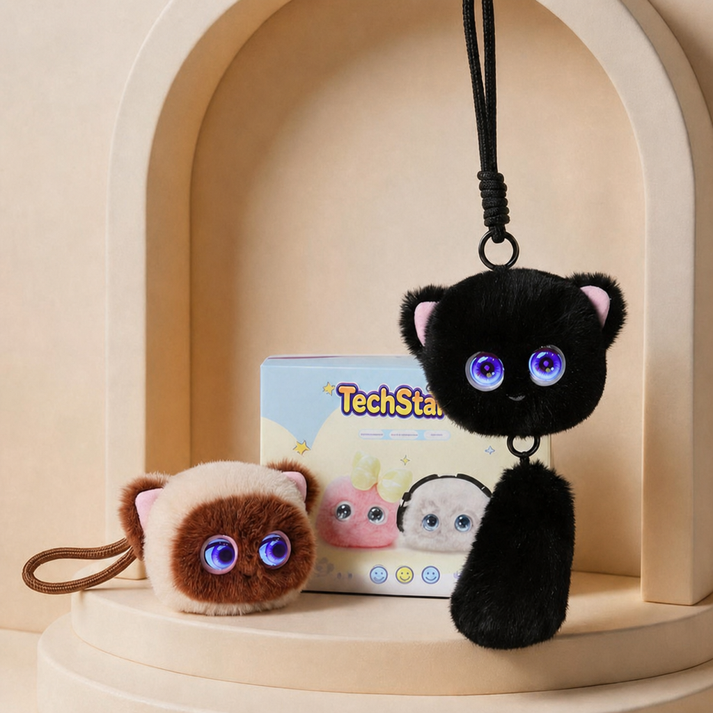 TechStar AI Cat Companion Interactive Plush Toy