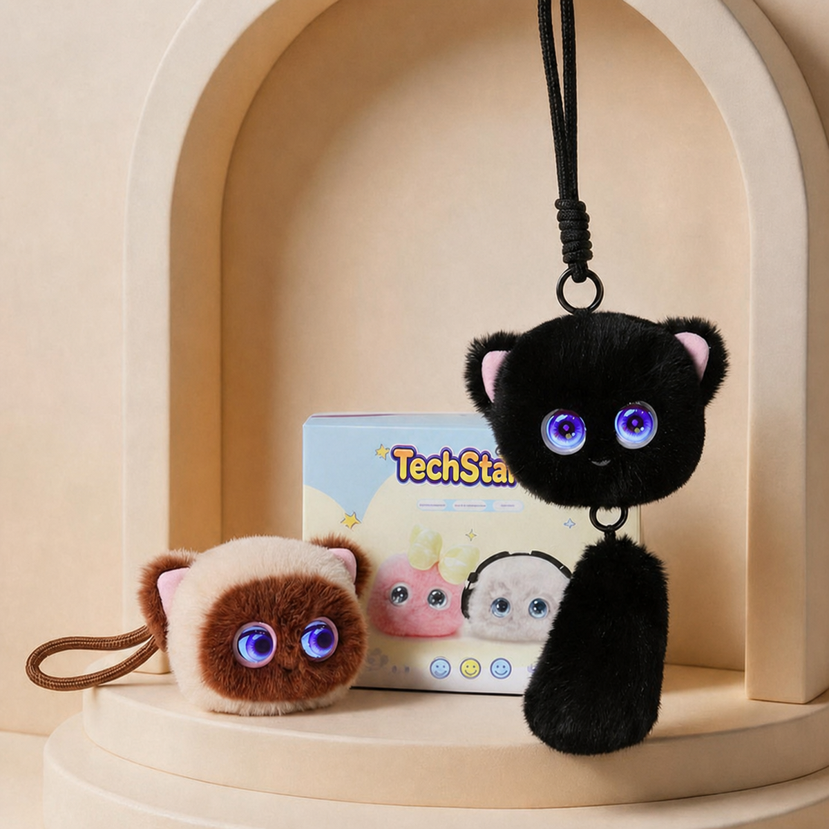 TechStar AI Cat Companion Interactive Plush Toy