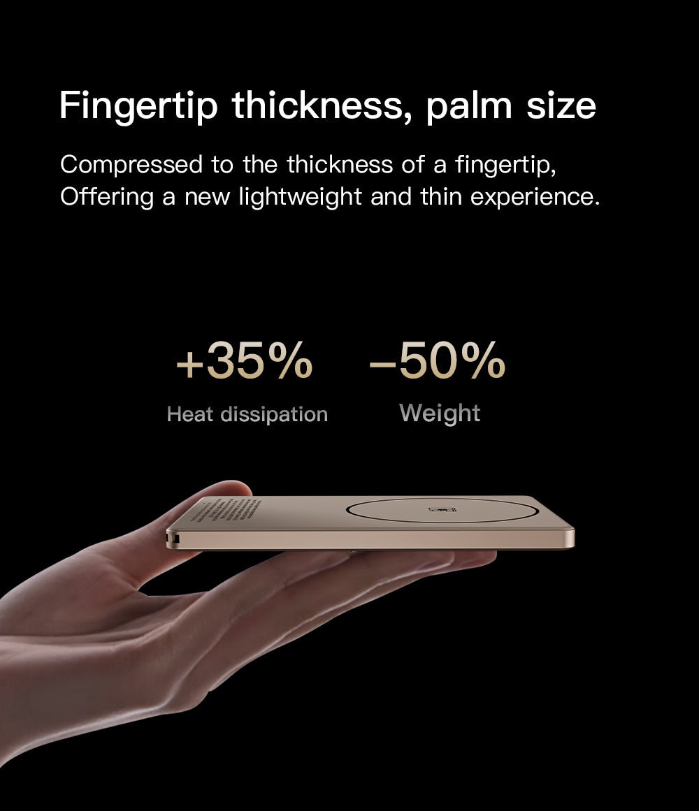 Ultra-Slim Magnetic Power Bank 5000mAh with Digital Display - HDL-007