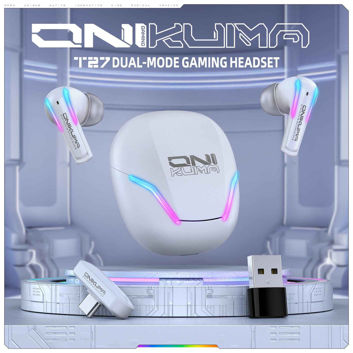 ONIKUMA T27 TWS 2.4G Wireless Gaming Earbuds