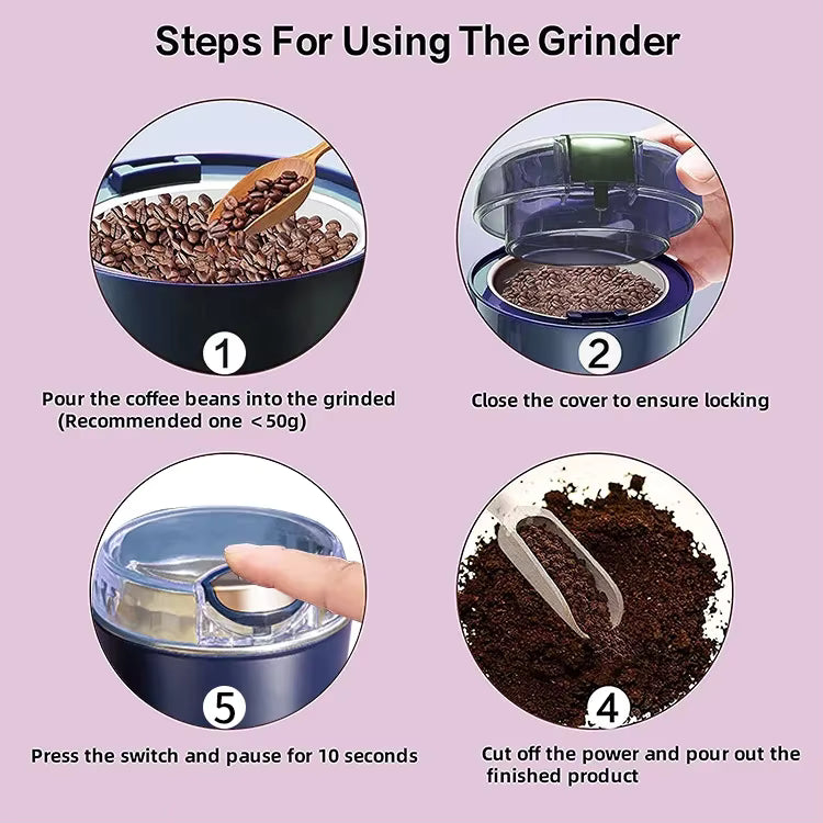 Electric Coffee & Spice Grinder — 300ml Stainless Steel Multi-Use Mill