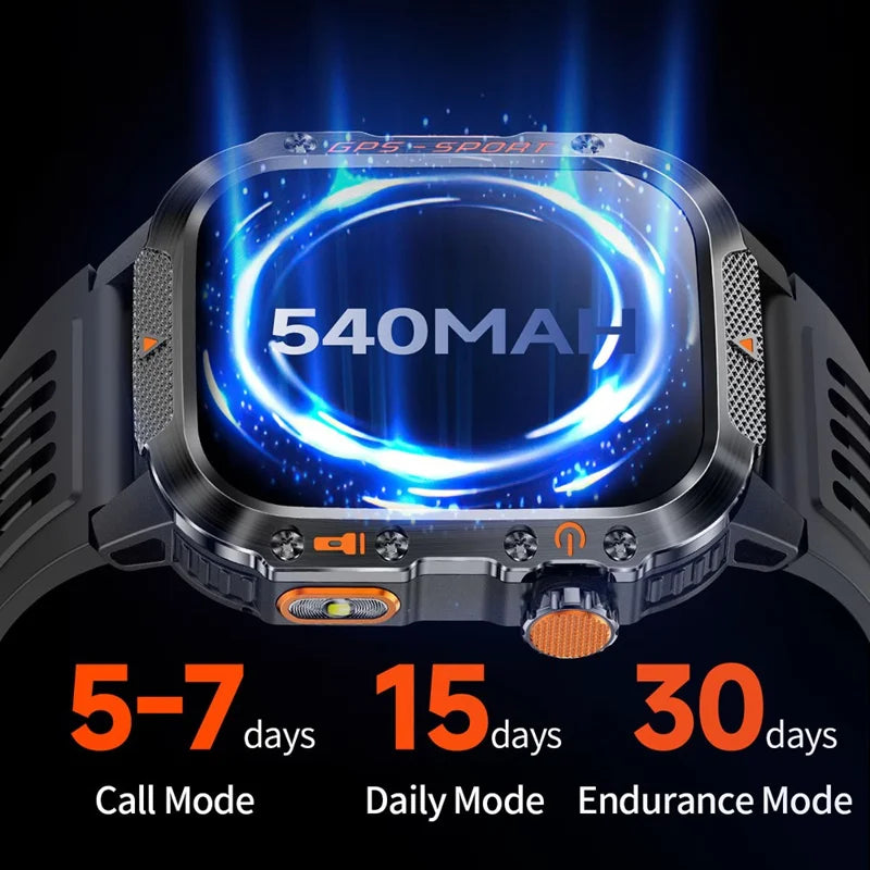 HT36 GPS Smartwatch with LED Flashlight & Bluetooth Calling