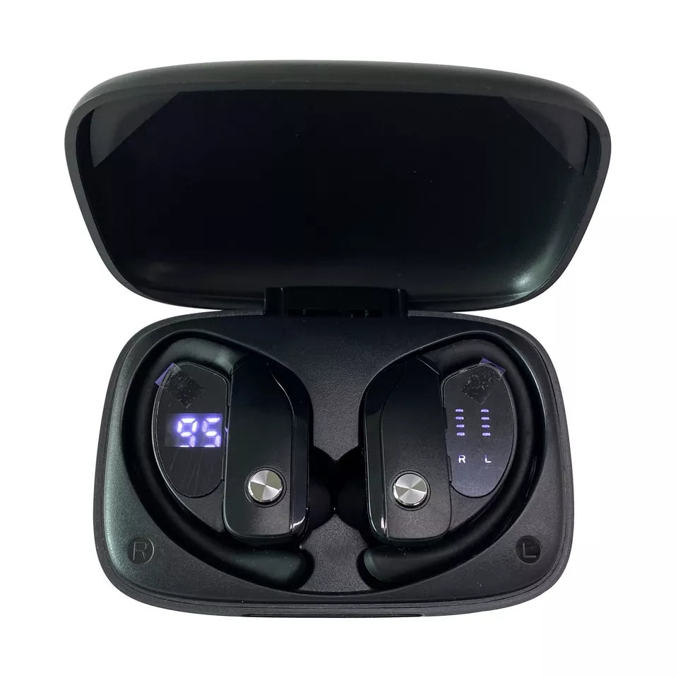 T16 TWS Ear Hook Sports Earbuds – True Wireless Bass Gaming Headphones