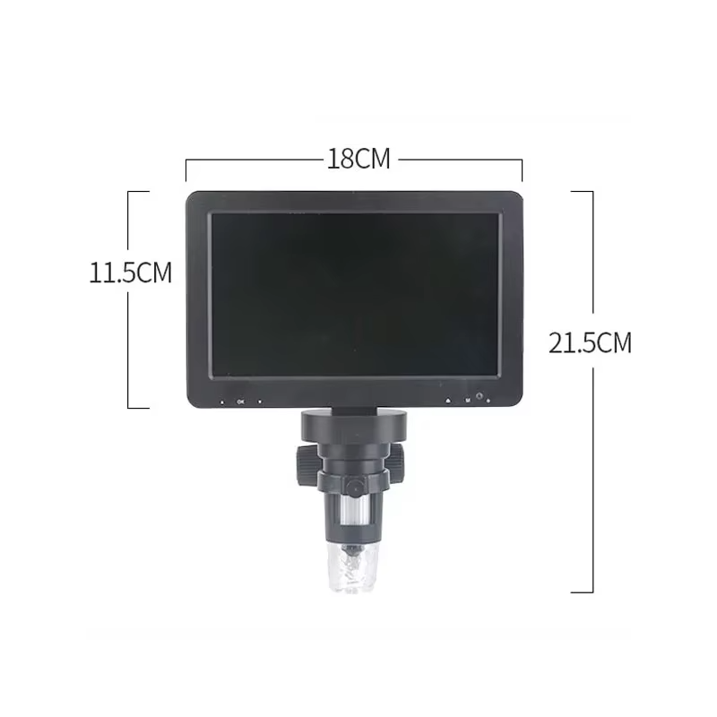 Digital USB Stereo Microscope 1200X with 7" HD Display & LED Light