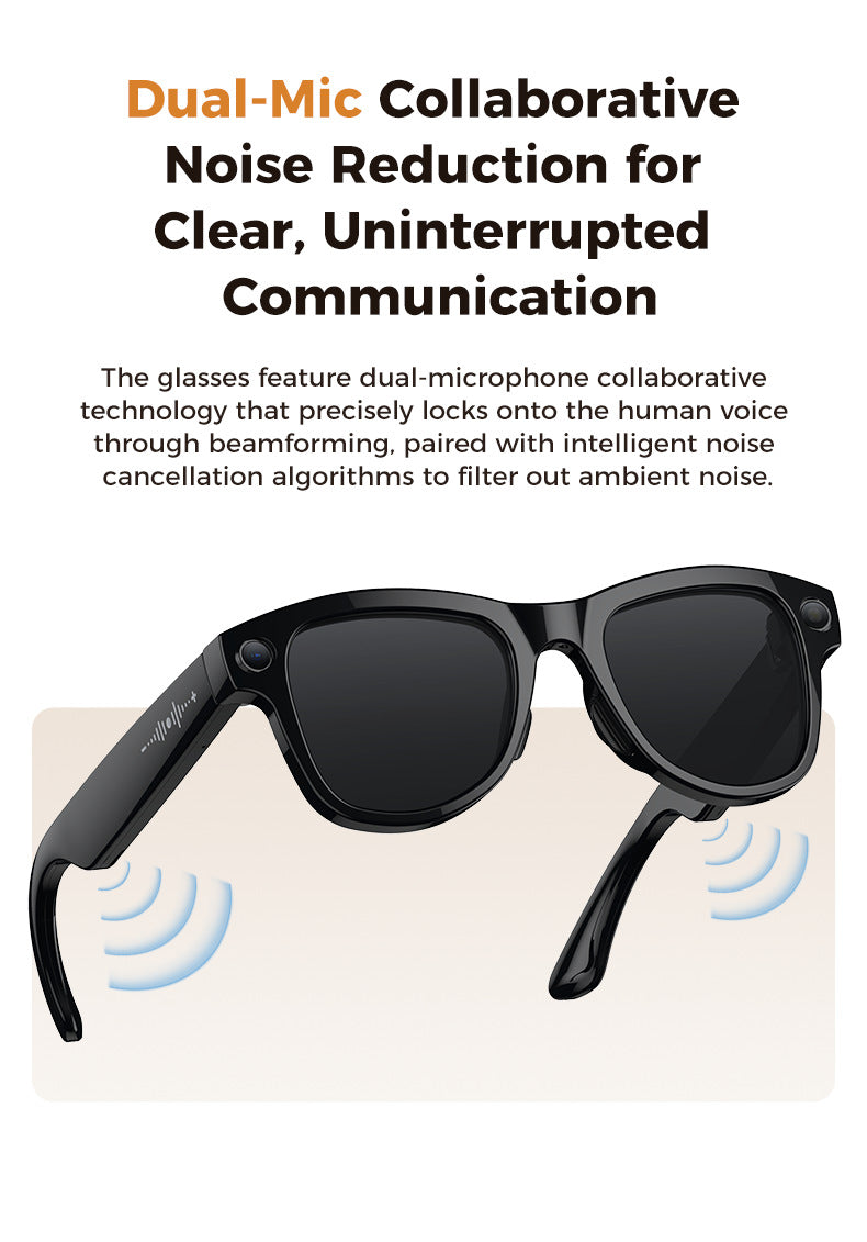 M02 Ultra AI Smart Glasses – 8MP Dual Camera, 32GB, ChatGPT, Real-Time Translation & IPX-5 | Two Lens Sets Included - Jackson’s Cool Stuff