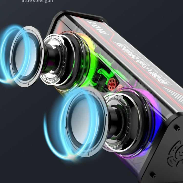 Transparent Mecha Wireless Speaker V8 RGB LED Bluetooth 5.3 IPX4
