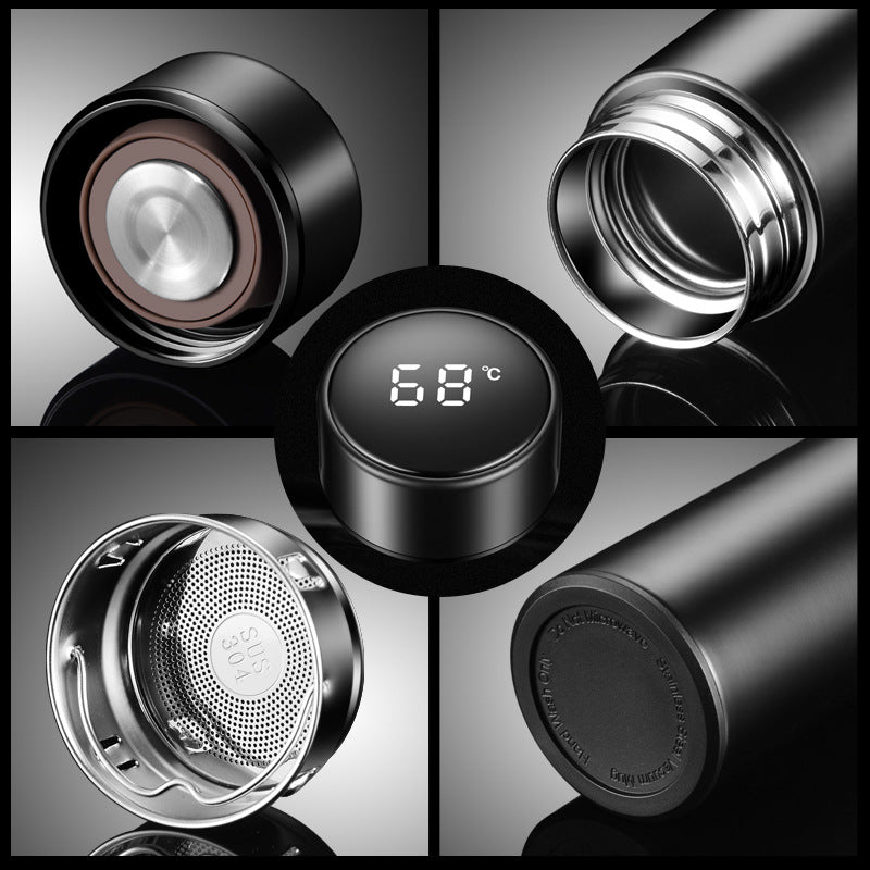 Smart Stainless Steel Temperature Display Thermos Water Bottle 500ml