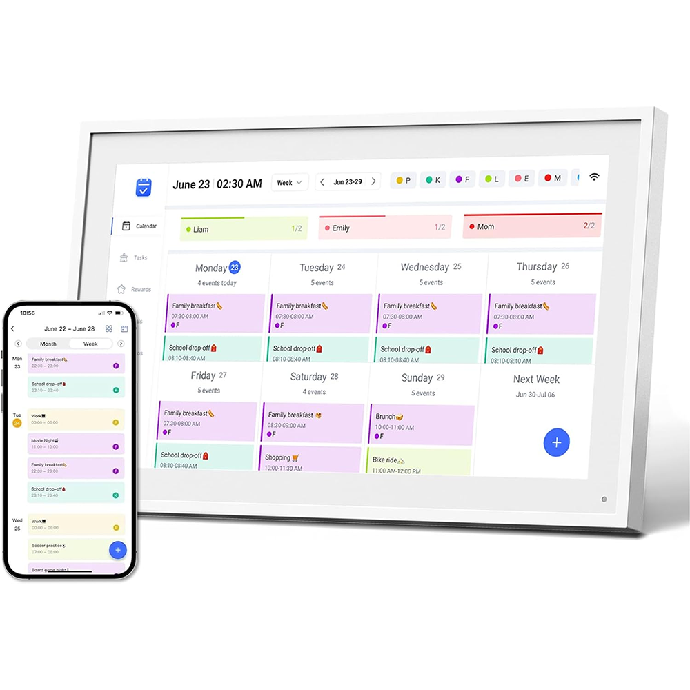 Digital Chore Chart – Smart Touchscreen Family Organiser & Wall Mount Display